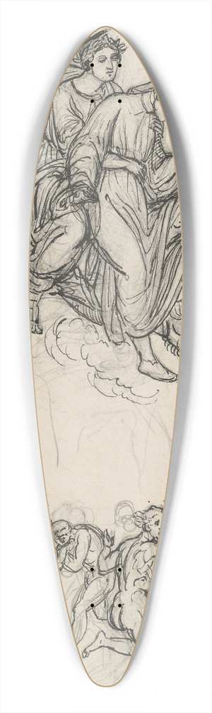 Joseph Anton Koch - Dante and Virgil Riding on the Back of Geryon 39.3 inch art pintail longboard deck