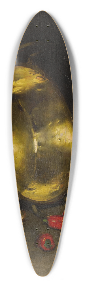 Joseph Bail - A Copper Cauldron, Garlic and Onions 39.3 inch art pintail longboard deck