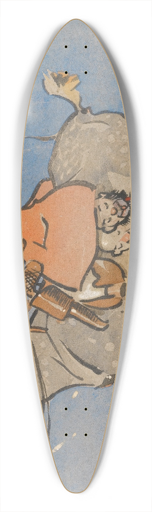 Joseph Crawhall - How Crawhall Pictured A Friend In The Boer War 39.3 inch art pintail longboard deck