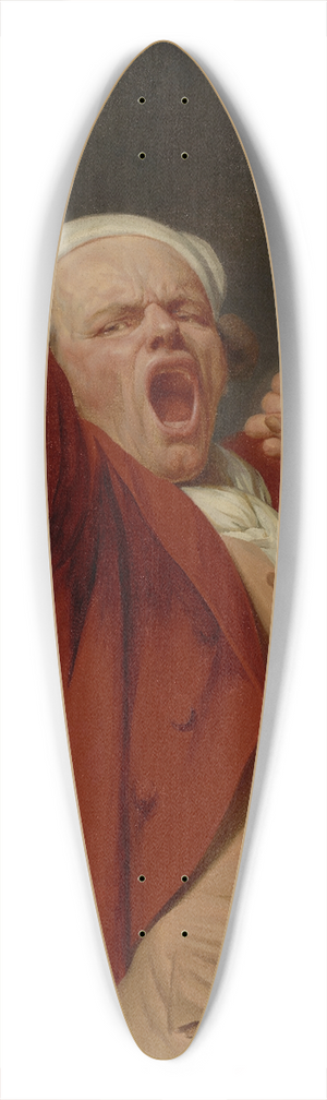 Joseph Ducreux - Self-Portrait, Yawning 39.3 inch art pintail longboard deck