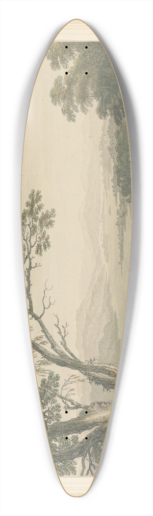 Joseph Farington - Windermere from Gillshead 39.3 inch art pintail longboard deck
