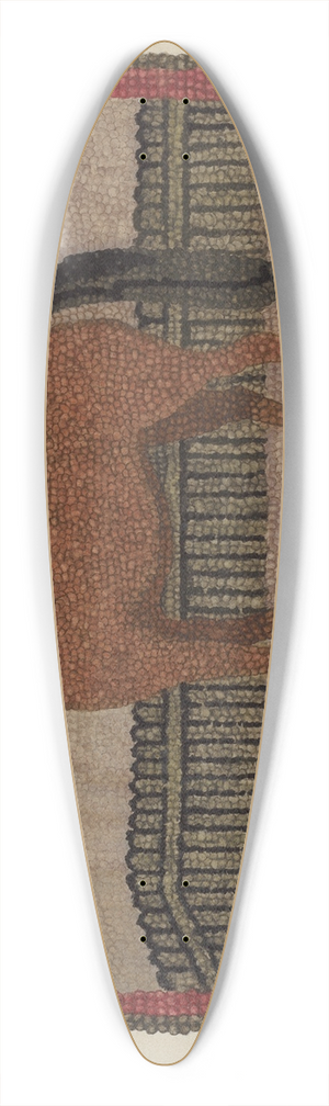Joseph Glover - Hooked Rug with Horse 39.3 inch art pintail longboard deck