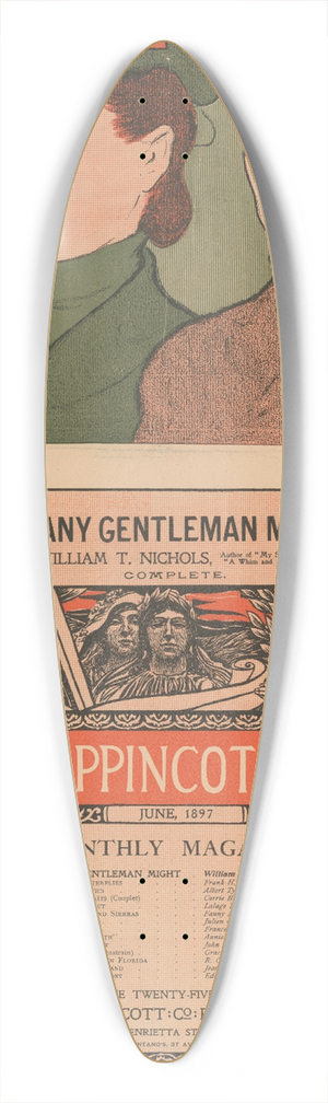 Joseph Gould - Lippincotts June 1897 39.3 inch art pintail longboard deck