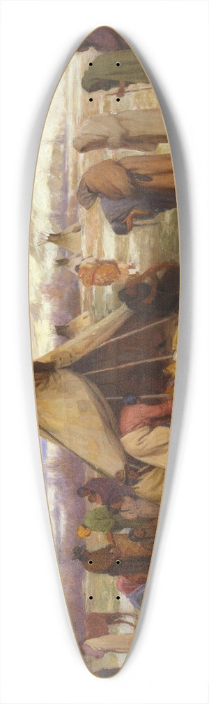 Joseph Henry Sharp - Dividing The Chiefs Property 39.3 inch art pintail longboard deck