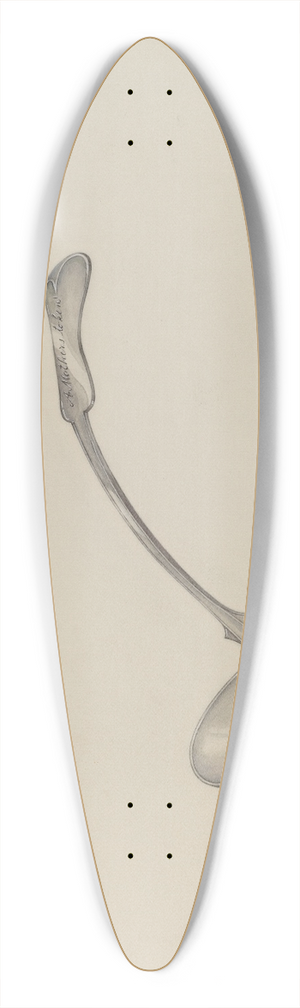 Josephine C. Romano - Cream Ladle 39.3 inch art pintail longboard deck