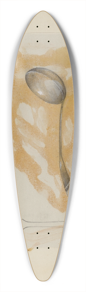 Joseph Leboit - Silver Gravy Spoon 39.3 inch art pintail longboard deck