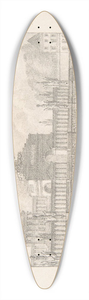 Joseph Lemercier - Design for a Triumphal Bridge 39.3 inch art pintail longboard deck