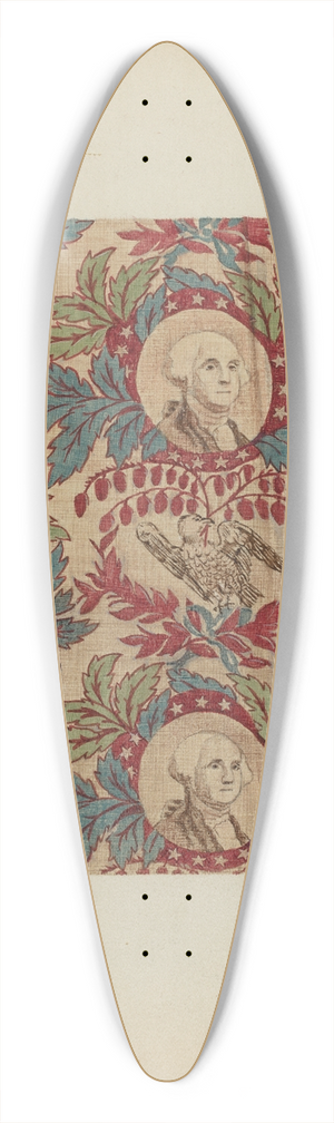 Joseph Lubrano - Historical Printed Textile 39.3 inch art pintail longboard deck