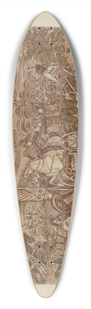 Joseph Lubrano - Historical Printed Textile 39.3 inch art pintail longboard deck