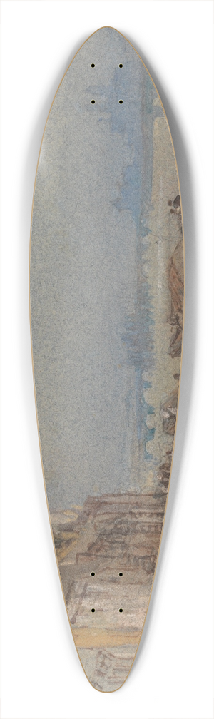 Joseph Mallord William Turner - Tours: Sunset- Looking Backwards 39.3 inch art pintail longboard deck
