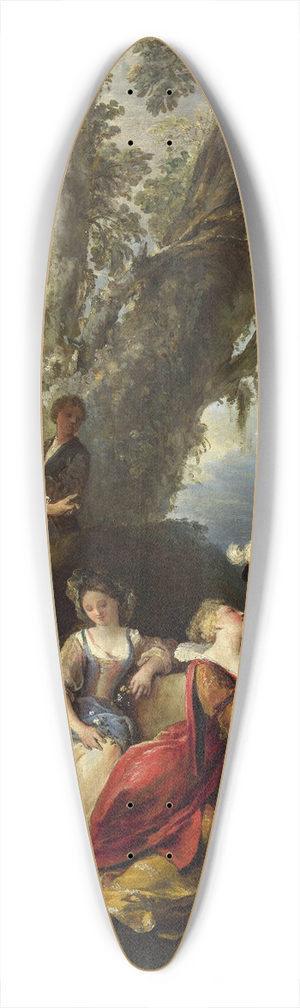 Joseph Parrocel - The Return From The Hunt 39.3 inch art pintail longboard deck