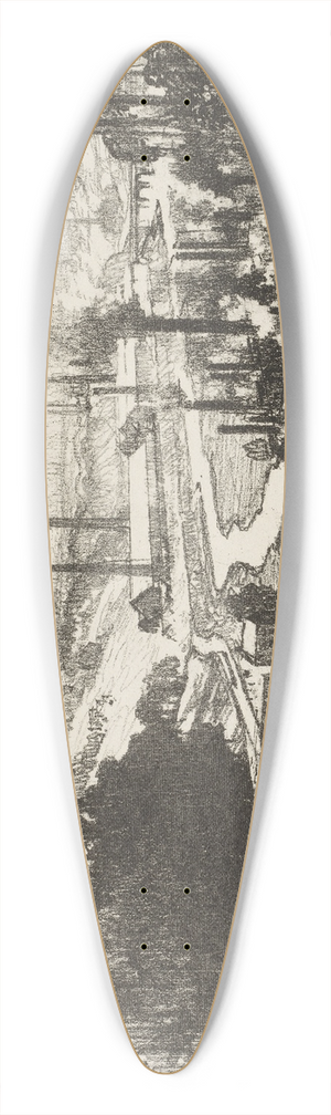 Joseph Pennell - Munition Works 39.3 inch art pintail longboard deck