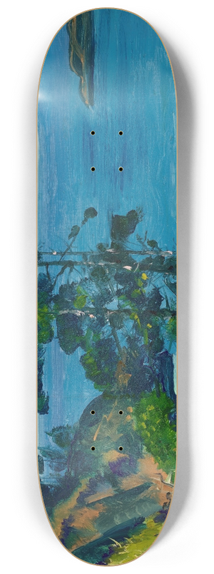 George Wesley Bellows - Evening Blue (Tending the Lobster Traps, Early Morning) 8.25 inch art skate deck