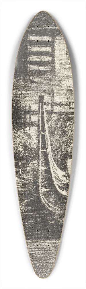 Joseph Pennell - The Perambulator 39.3 inch art pintail longboard deck