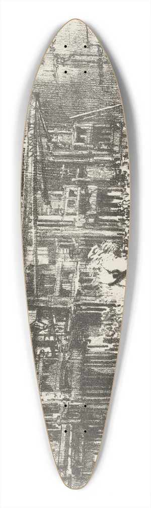 Joseph Pennell - The Presses 39.3 inch art pintail longboard deck