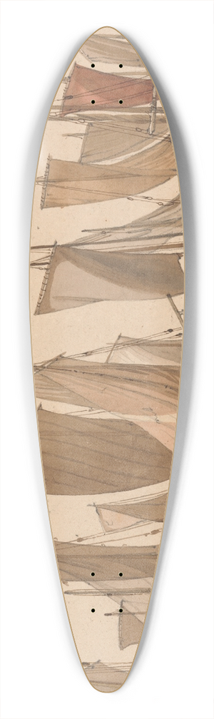 Joseph Powell - Fishing Smacks 39.3 inch art pintail longboard deck