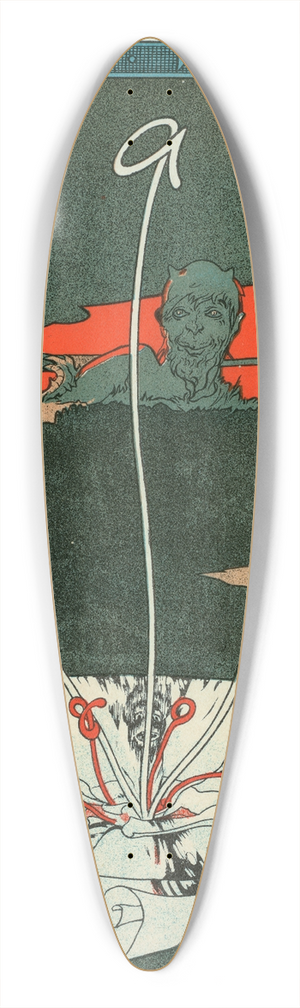 Joseph Sattler - Pan 39.3 inch art pintail longboard deck
