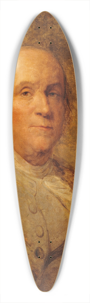 Joseph Siffred Duplessis - Benjamin Franklin (1706-1790) 39.3 inch art pintail longboard deck