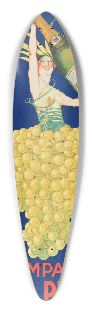 Joseph Stall - Champagne Joseph Perrier 39.3 inch art pintail longboard deck