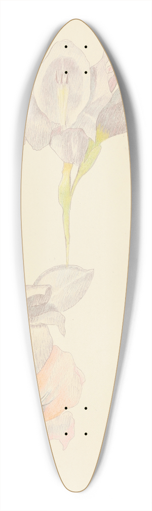 Joseph Stella - Gladioli 39.3 inch art pintail longboard deck