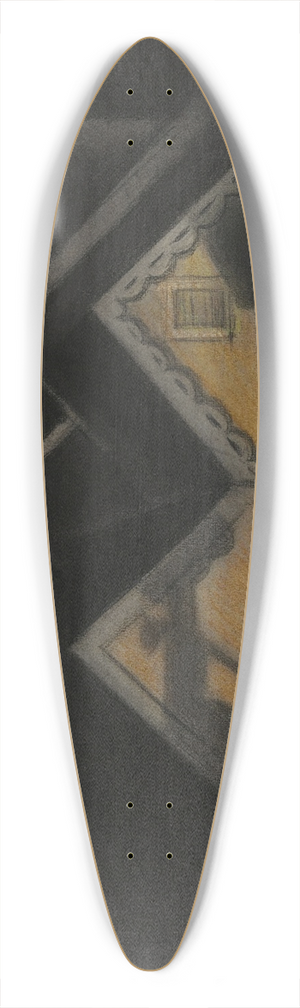 Joseph Stella - Nocturne II 39.3 inch art pintail longboard deck