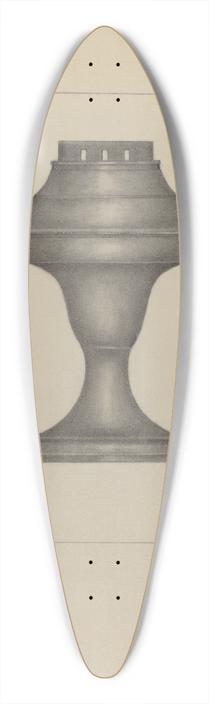 Joseph Stonefield - Pewter Lamp 39.3 inch art pintail longboard deck