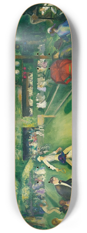George Wesley Bellows - Tennis At Newport 8.25 inch art skate deck