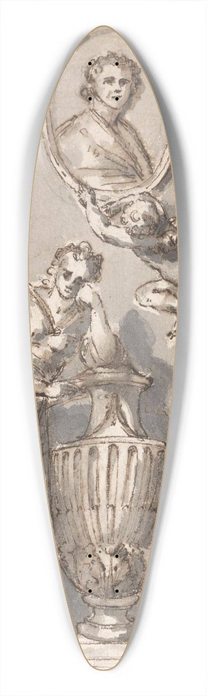 Joseph Wilton - Design for a Monument 39.3 inch art pintail longboard deck