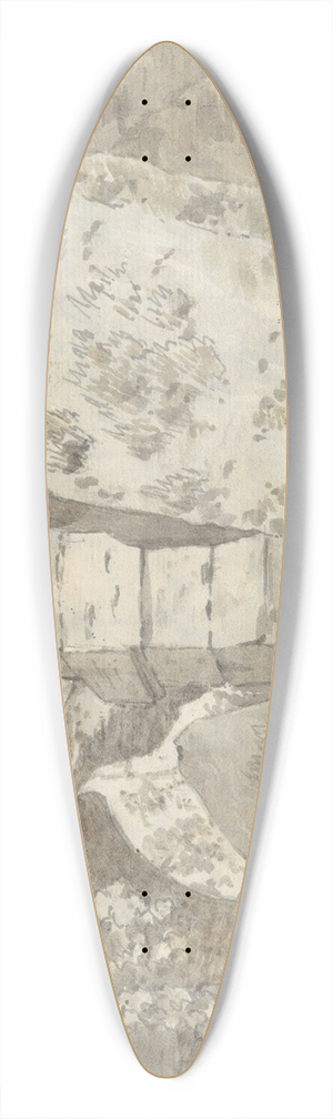 Joseph Wright of Derby - Roman Ruins 39.3 inch art pintail longboard deck