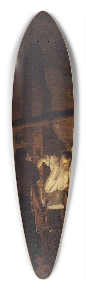 Joseph Wright of Derby - The Blacksmiths Shop 39.3 inch art pintail longboard deck