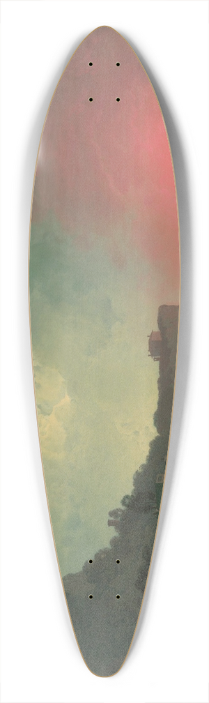 Joseph Wright of Derby - Vesuvius in eruption, viewed from Posillipo 39.3 inch art pintail longboard deck