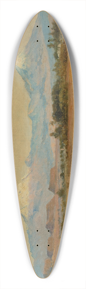 Jos Mara Velasco - Los volcanes, Valle de Mxico 39.3 inch art pintail longboard deck