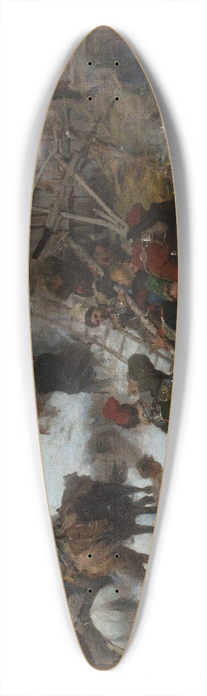 Jozef Brandt - Bar confederates 39.3 inch art pintail longboard deck