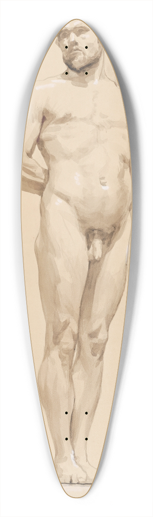 Jozef Hanula - Study of a standing man 39.3 inch art pintail longboard deck