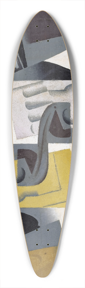 Juan Gris - Glass and Newspaper 39.3 inch art pintail longboard deck