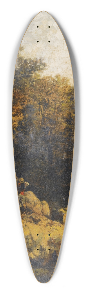 Jules-Achille Nol - Hunter In A Landscape 39.3 inch art pintail longboard deck