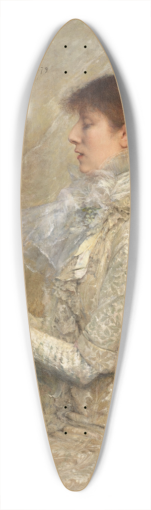 Jules Bastien-Lepage - Portrait de Sarah Bernhardt 39.3 inch art pintail longboard deck