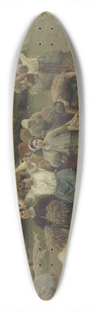 Jules Breton - Calling in the Gleaners 39.3 inch art pintail longboard deck