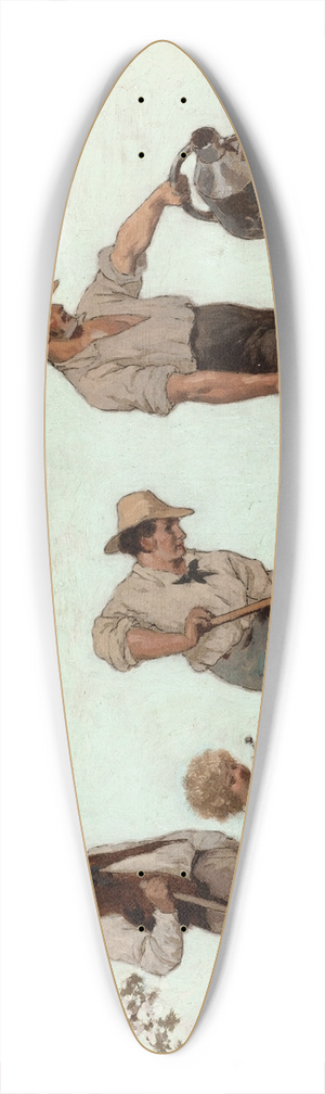 Jules Didier - Lhorticulture 39.3 inch art pintail longboard deck