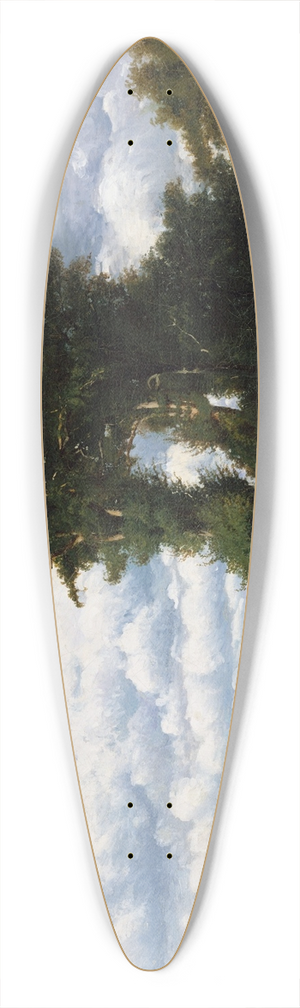 Jules Dupr - Landscape with Cattle at Limousin 39.3 inch art pintail longboard deck