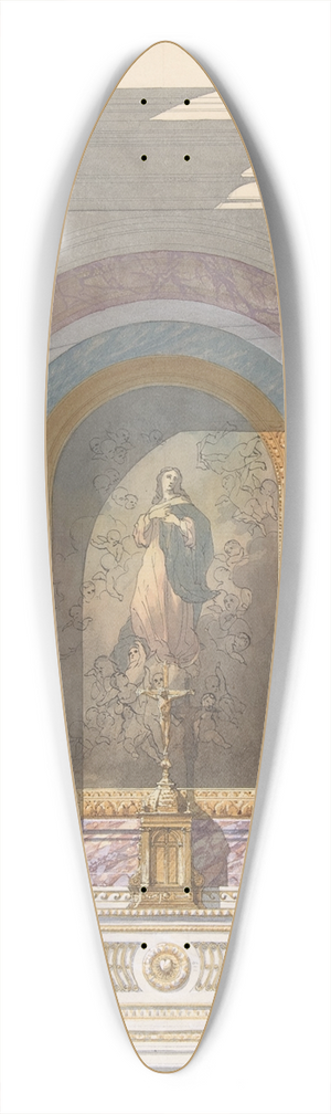Jules-Edmond-Charles Lachaise - Design for Altar 39.3 inch art pintail longboard deck