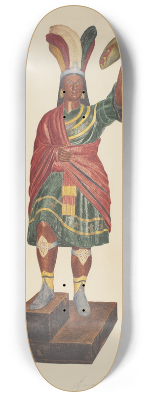 Georgine E. Mason - Cigar Store Indian 8.25 inch art skate deck
