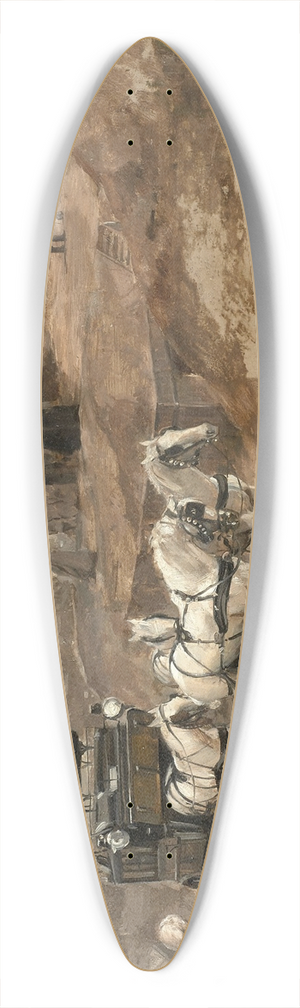 Jules Girardet - Le Sige de Paris, 1871 39.3 inch art pintail longboard deck