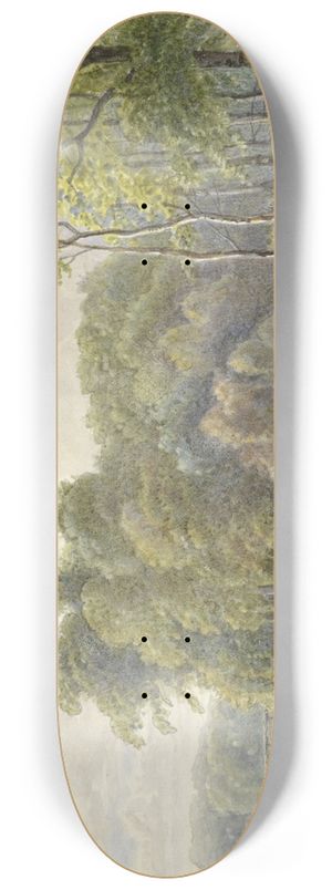 Georgius Jacobus Johannes van Os - Landschap met figuren in een roeibootje 8.25 inch art skate deck