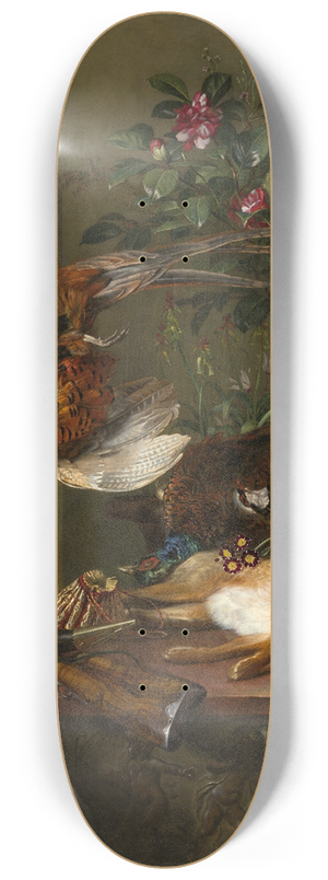 Georgius Jacobus Johannes van Os - Stilleven met jachtbuit en Griekse stle; allegorie op de herfst 8.25 inch art skate deck