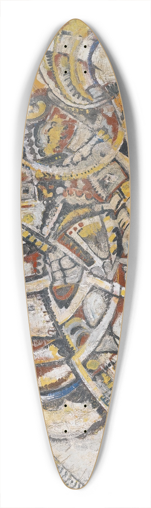 Jules Schmalzigaug - Composition Futuriste 39.3 inch art pintail longboard deck