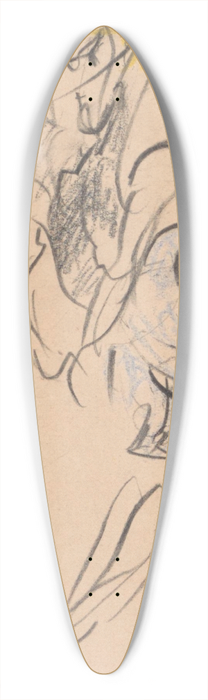Jules Schmalzigaug - Dancer in Blue Dress 39.3 inch art pintail longboard deck