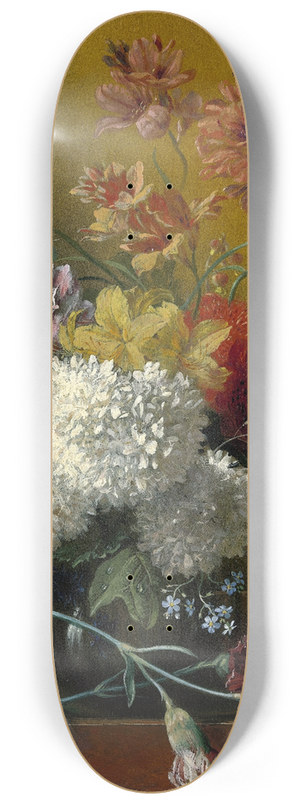 Georgius Jacobus Johannes van Os - Still Life with Flowers 8.25 inch art skate deck Georgius Jacobus Johannes van Os - Still Life with Flowers 8.25 inch art skate deck