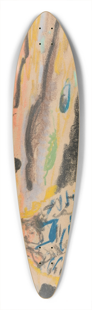 Jules Schmalzigaug - Pier in Scheveningen 39.3 inch art pintail longboard deck