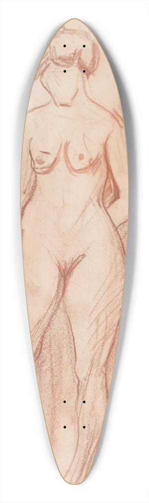 Jules Schmalzigaug - Standing Nude 39.3 inch art pintail longboard deck